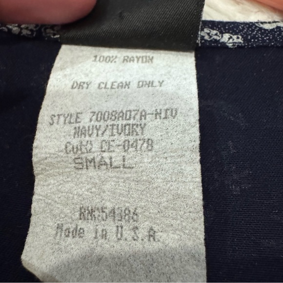 Vintage 90s Judy Knapp Blue & White Floral Button-Up Vest Size Small Cottagecore - Picture 6 of 6